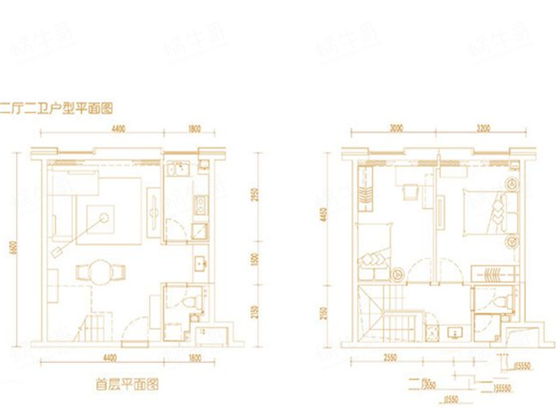 蓝庭广场loft公寓二室户型